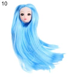 DIY Doll Head Wear 1/6 BJD Doll Head With Gold Brown Black Long Hair For 30cm Doll Joint 3D Eyes Europe Ancient Doll