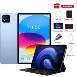 CHOTOG Tablet Pad 7s Pro Android 15 Tab PC 10.1 Inch 16+32MP Camera 5G Dual SIM Face Unlocked 10000mAh WIFI GPS Tablets For Children's Kids With Keyboard Laptop