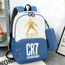 Ronaldo CR7 Student Backpack Set Football Player Boys Kids Schoolbag with Pencil Case 2pcs High Capacity School Rucksack