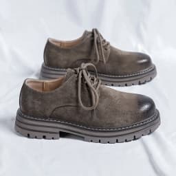 2026 Spring Outdoor Quality Mens Retro Style Casual Shoes Suede Oxford Wear Resistant Round Toe Casual Shoes Hiking Travel Shoes