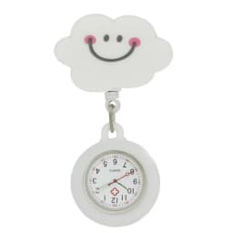 Creative Design Nurse Doctor Students Cute Animals Cloud Office Badge Reel Retractable Digital FOB Pocket Watches Clock Gift