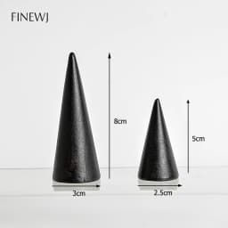 Solid Wooden Cone Finger Ring Display Stand Holder Jewelry Shop Ring Organizer Counter Top Showcase Jewellery Cabinet Ring Stand