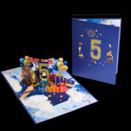 Anniversary Card, Pop Up 1st 18th 21th Birthday Card, Anniversary Number Greeting Cards for Wedding Wife Husband Girlfriend
