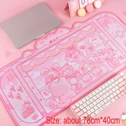 Kawaii Animals Desktop Keyboard Mouse Mats Large Gaming Mat Mousepad Switch PC Computer Laptop Office Table Desk Pad Protector