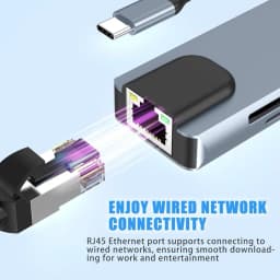 USB C Hub 7/8 in 1 4K HDMI Adapter Splitter with RJ45 USB3.0 2.0 SD/TF Card Reader PD Fast Charge for PC MacBook Notebook Laptop