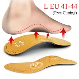 Leather Orthopedic Insoles For The Feet Correction Flat Feet High Arch Support Foot Pads Deodorant Sneakers Shoes For Men Insert