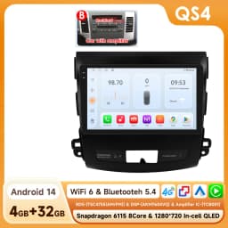 9" Hizpo 2Din Android Auto Car Radio for Citroen C-Crosser Peugeot 4007 Mitsubishi Outlander 2 2005 - 2011 Snapdragon 360° CAM