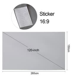 Portable Projector Screen Simple Curtain Anti-Light 60/70/80/100/120 Inches Projection Screens for Home Outdoor Office Projector