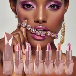 6-color dazzling gold moisturizing long-lasting lipstick Diamond pearl fine sparkle color lipstick