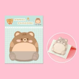 8 pcs/set,1-3-5 set Adhesive Kawaii Cartoon Animals Sticky Notes Notepad Memo Pad Stationery Sticker