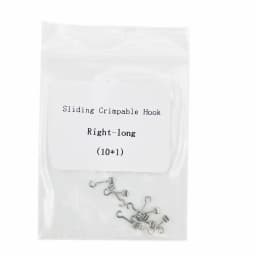 10Pcs Dental Sliding Crimpable Hooks Long Right/Left Dental Orthodontic Hook Dental Curved Crimpable Hook
