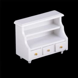 1/6 1/12 Dollhouse Miniature Bookcase Storage Rack Mini Wood Cherry Display Shelf Cabinet Cupboard Doll House Furniture Model