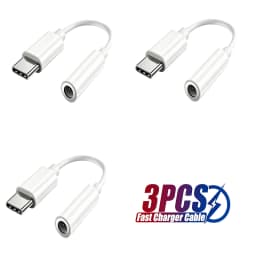 3pcs Original Headphone Adaptador For iPhone 17 16 15 14 13 12 11 Pro Aux Audio Splitter L To 3.5mm Adapter Earphone Jack Cable