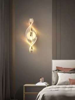 1pc/2pc Golden Snowflake, Cloudy Acrylic Wall Sconce for Living Room, Bedroom Home Decor, Modern LED Bedside Wall Sconce