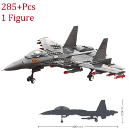 Military F/A-18E Super BumbleBee Strike Hornet Fighter Plane Building Blocks War Bricks Classic Model Educational Kids MOC Toys