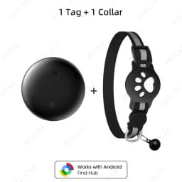 Pets Smart Tracker Tag With Cat Collar Android Alternative to AirTag Works with Google Find Hub Anti-Lost GPS Tracker Locator