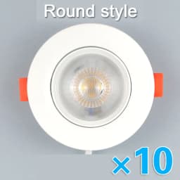 10pcs LED Downlight 5W 7W 9W 12W 3W Angle Adjustable Ceiling Lamp Spotlights Rotating AC220V 110V Indoor Lighting White Color