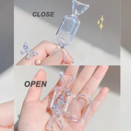 10Pcs Creative Transparent Candy Shape Mini Plastic Box Rings Earrings Jewelry Box Jewellery Storage Boxes Organizer Box Gift