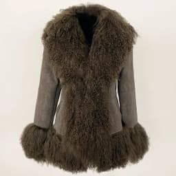 OFTBUY New Winter Warm Curly Mongolia Sheep Fur Jacket Women Vintage Shearling Coat Slim Faux Suede Real Rabbit Fur Clothing