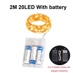 1M 2M 3M 5M 10M Copper Wire LED String Fairy Lights Holiday Battery-operated Garland for Christmas Tree Wedding Party Decoration
