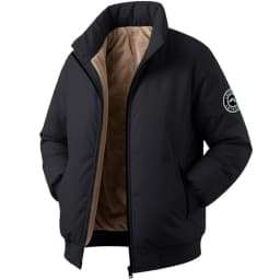 Men's Jacket Stand Collar Stamp Mens Parka Winter New Down Jacket Fleece Warm Jackets Men Business Leisure Coat Baseball Coats