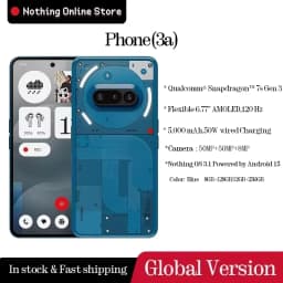 Global Version Nothing Phone (3a) 6.77 inch Flexible AMOLED Snapdragon 7s Gen 3 5G 5000 mAh 50W Charging 12GB+256GB