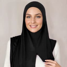 Newest Soft Cotton Jersey Double Loop Instant Hijab Muslim Headwrap Islamic Headscarf Scarf