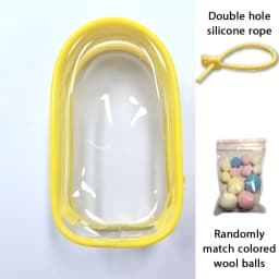 For Mini Labubu Pin For Love V4 Transparent Colorful Protector Case Doll Accessories Plush Doll Display Bag Outdoor Keychain Toy