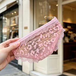 Mesh Briefs Shape Cosmetic Bag Korean Style Decorative Makeup Storage Pouch Jewelry Organizer with Zipper Travel Storage Bag