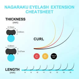 NAGARAKU Premium Matte Ellipse Eyelashes Split Tips Ellipse Shape Natural Light Faux Ellipse Eyelashes Dark Black Lashes