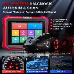 Lifetime free update 2026 KINGBOLEN K8 Elite K8 pro Bidirectional Car OBD2 Diagnostic Scan tools,CANFD DOIP 34+ reset ECU Coding