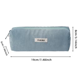 New Retro Corduroy Solid Color Pencil Case, Coin Purse, Artistic Minimalist Cosmetic Bag, High School Student Storage Bag
