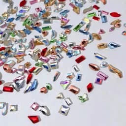 Mini Nail Art Rhinestones Crystal Acrylic Flatback Diamonds Mixed Shape Sparkle DIY Nail Luxury Manicure Accessories