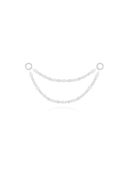 AIDE 925 Sterling Silver 9 Types Zircon CZ Chain Spare Parts Rock Punk Hoop Piercing Hoops Drop Earring Fine Jewelry Gift 1pc