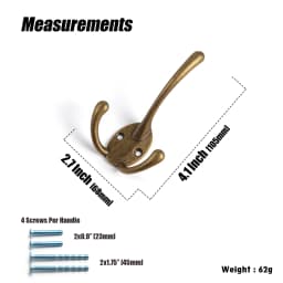 Goo-Ki Hangers Hook Zinc Alloy Wall Hook Bronze Cloth Coat Bag Hat Hanging Hooks Bathroom Kitchen Anitque Racks with Screws
