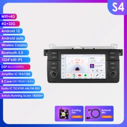 2Din Android 12 CarPlay Android Auto Radio For BMW E46 M3 318/320/325/330/335 Rover 75 Coupe Car Multimedia GPS 4G autoradio