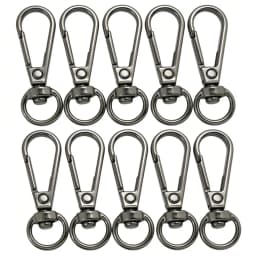 10-100pcs 9mm Metal Buckle Swivel Clasp Bag Strap Carabiner Spring Clip Keychain Snap Hook Webbing Hardware Accessory