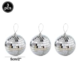 2-10cm Mirror Disco Ball 70s 80s Party Decors Reflective Ball Hanging Ornaments for Christmas Birthday Party Wedding Decorations