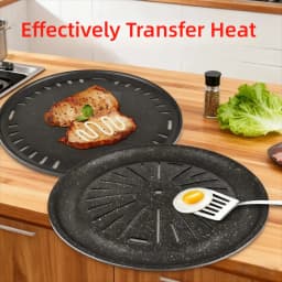 Korean Meat Triple Plate Charcoal Barbecue Grill Circular Beehive Non-stick Coated Sten 295 330 Carbon Plate for BBQ Outdoor