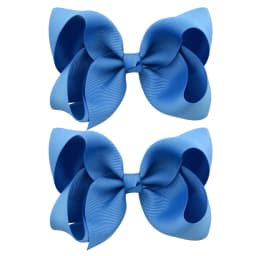 2PCS/Lot 4Inches Solid Colors Hair Bows With Hair Clips For Girls Gift Boutique Ribbon Bows DIY Hair Decor Kids Hair Accessories