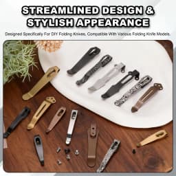 1/2/4Set Deep Carry Pocket Clip 2.6"(66mm) Length Universal Folding Knife Pocket Back Clip w/ Screws Man Knife Replacement Parts