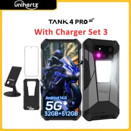 Unihertz by 8849 Tank 4 Pro 5G Phone Built-in 720P Projector Dimensity 8300 16GB/18GB 3k AMOLED 11600mAh IP68/IP69