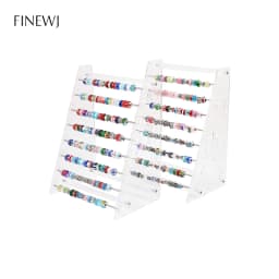 Transparent Acrylic Pendant Earring Display Stand Rod Bracelet Beads Collection Holder Rondelles Rack Trollbeads E Series Charms