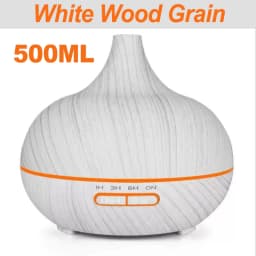 500ML Aromatherapy Machine Wood Grain Humidifier with 7-Color LED Heavy Fog Quiet Bedroom Office Hotel Essential Oil Humidifier