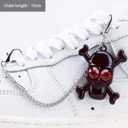 1PC Heart Star Pearl Shoe Laces Chain Punk Luxurious Diamond DIY Detachable Studded Pentagram Shoelace Accessories Jewelry Penda