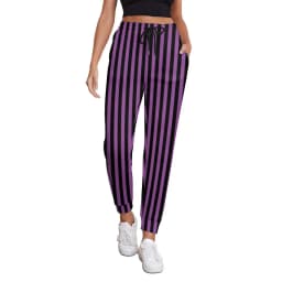 Black White Striped Pants Woman Vertical Lines Print Street Wear Sweatpants Spring Trendy Custom Trousers Big Size