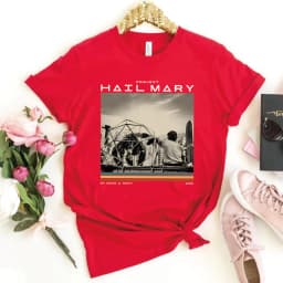 Vintage Project Hail Mary T-Shirt Sci-Fi Space Novel Fan Tee Shirts Funny Nerd Book Lover Graphic Short Sleeves Tops Fans Gift