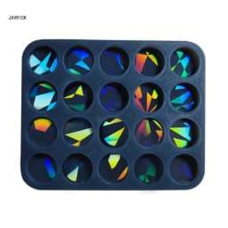 Silicone Mold for Earring Pendant Holographic Round Earring Resin Mold Rainbow Light Earring Keychain Charm Epoxy Mold