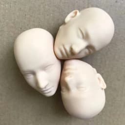 MENGF FR Color Bald Doll Heads Small Defectives With Black Dots Doll Heads Japan White Pink Beige Hungarian Latin Skin Doll Part