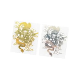 Creative dragon Phoenix metal transfer sticker Gold and silver tiger knife dragon pattern personality DIY decorative stickers